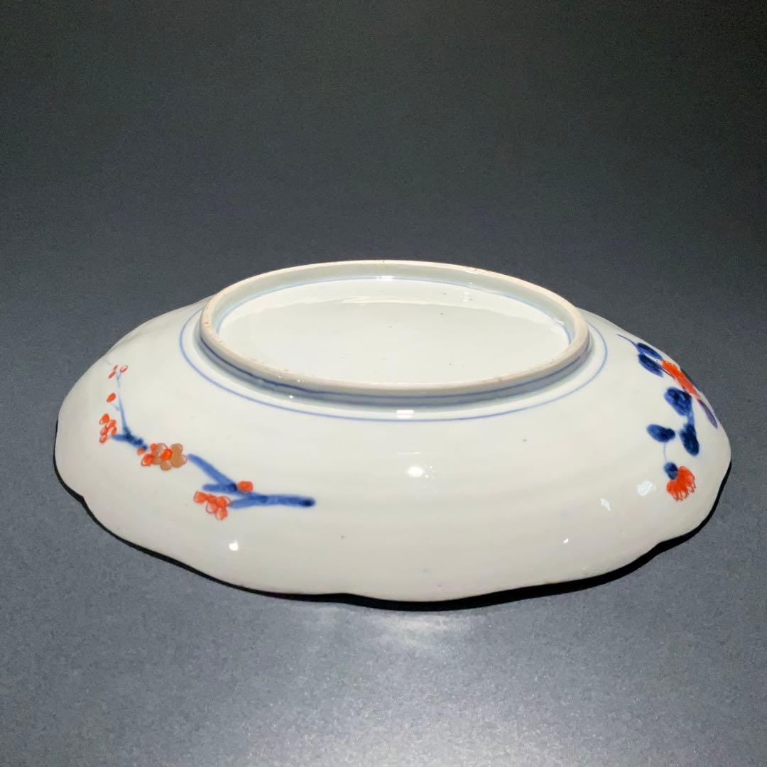 伊万里金襴手山水図八寸皿　Φ24㎝　骨董　古伊万里　江戸幕末　R0918w1ダS