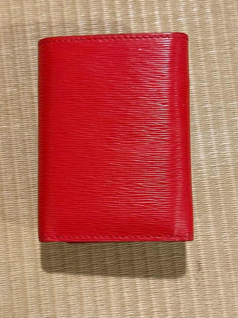 つ*つ様 PRADA エンベロープ 三つ折り財布 レッド　美品