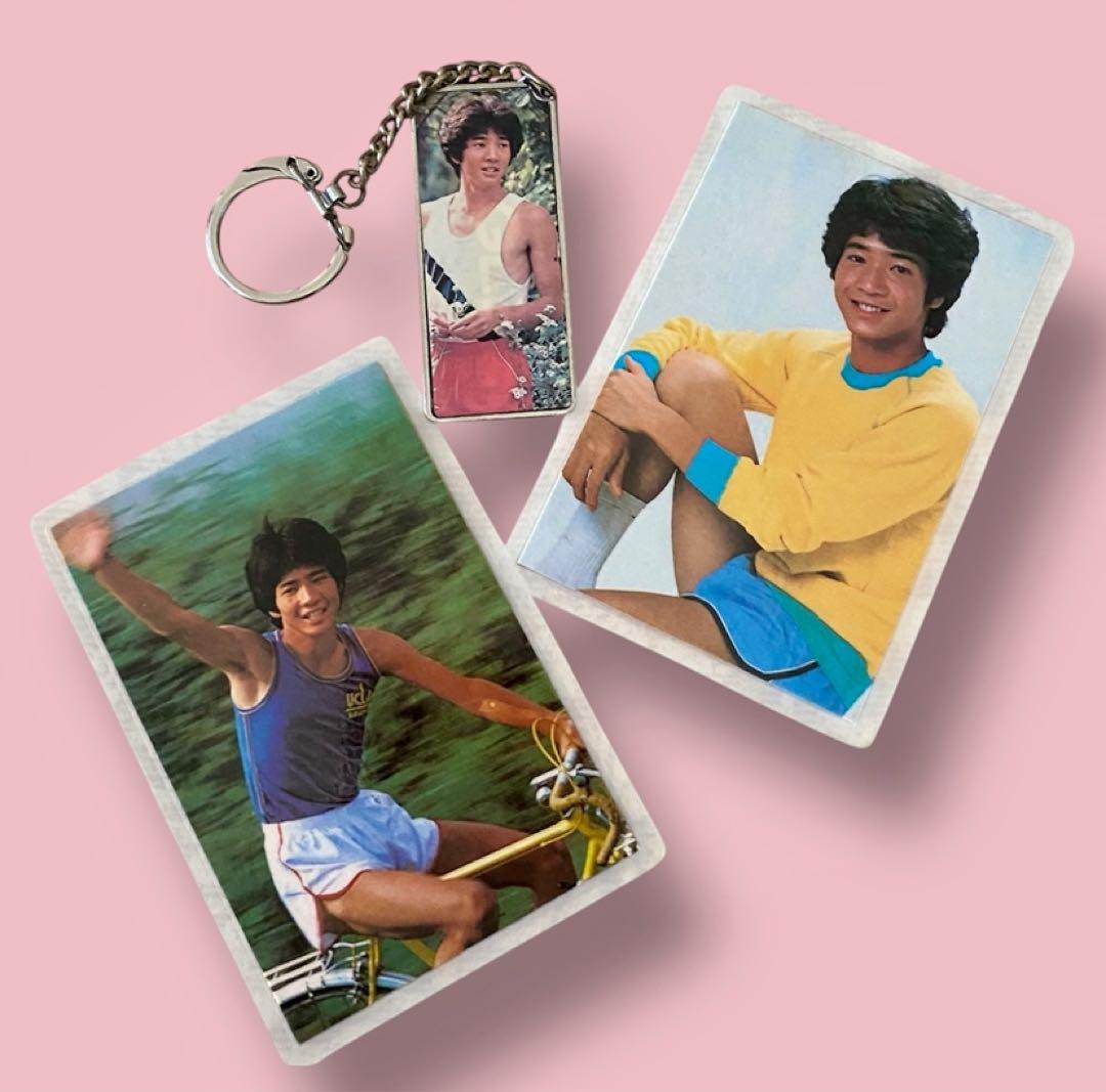 激レア！希少！！当時モノ　田原俊彦　ブロマイド×2 キーホルダー×1
