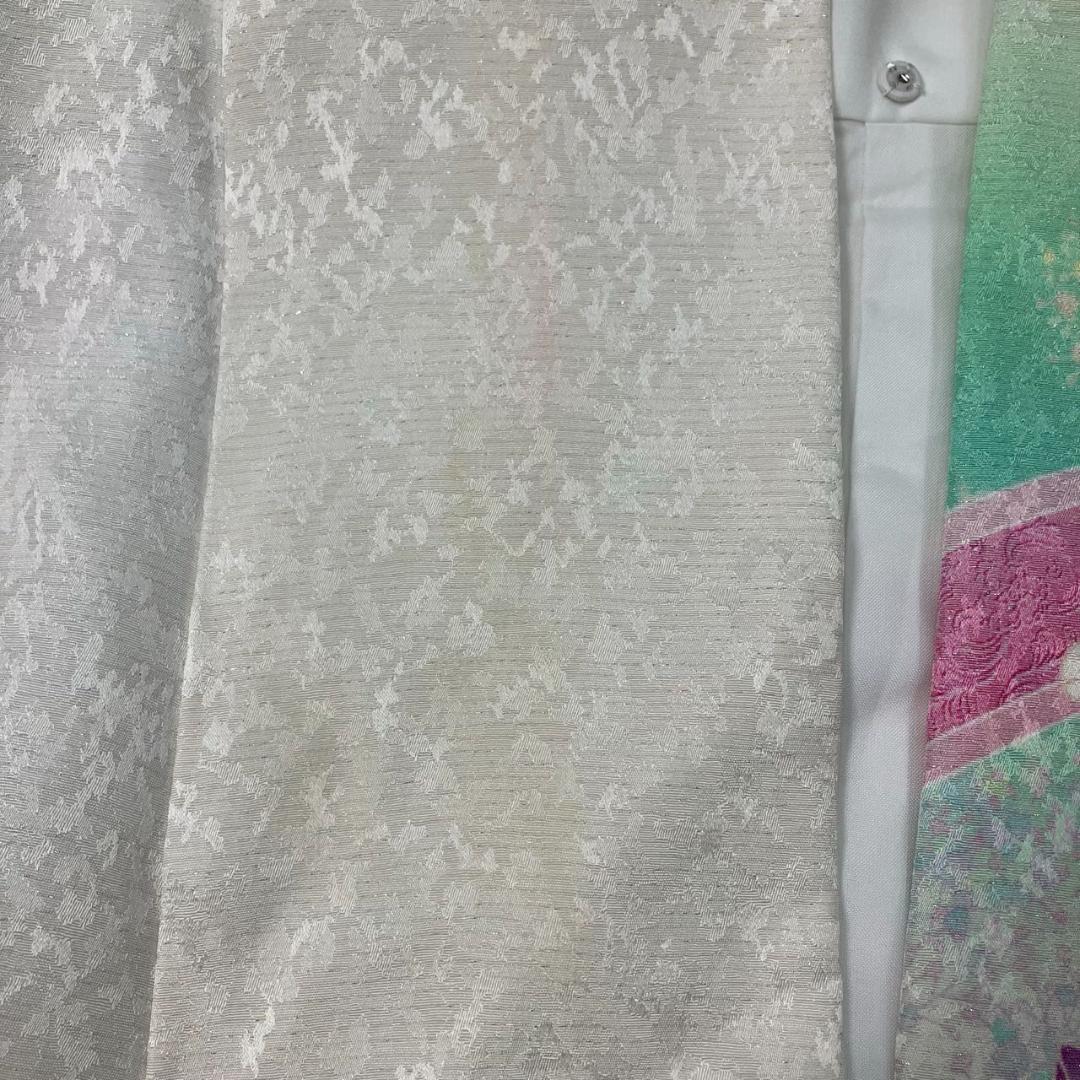 【大特価】ワケアリ 振袖セット 成人式 正絹 着付け練習用 白 103 ●