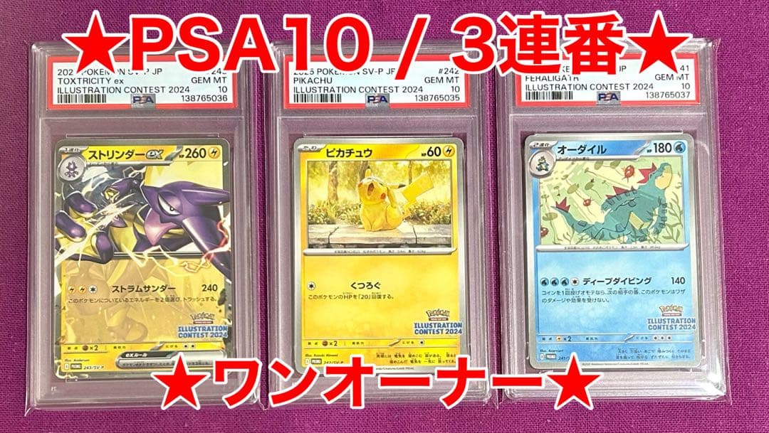 ★PSA10★ピカチュウプロモ★3枚セット★ワンオーナー★迅速匿名発送★