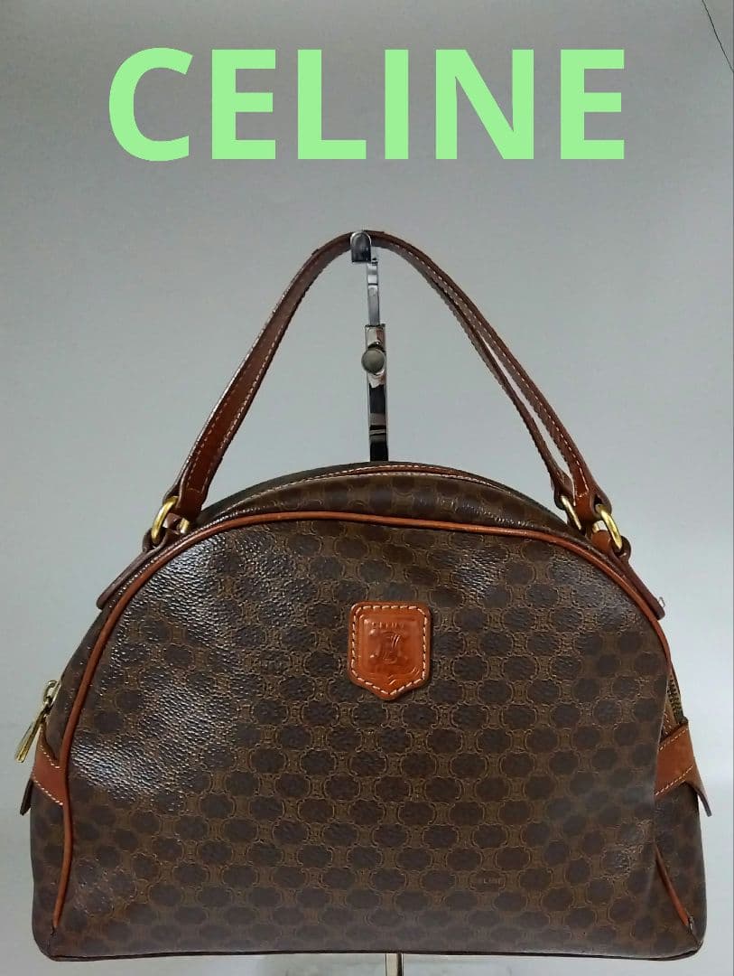 APD03 セリーヌ マカダム ハンドバッグ トリオンフ ゴールド金具