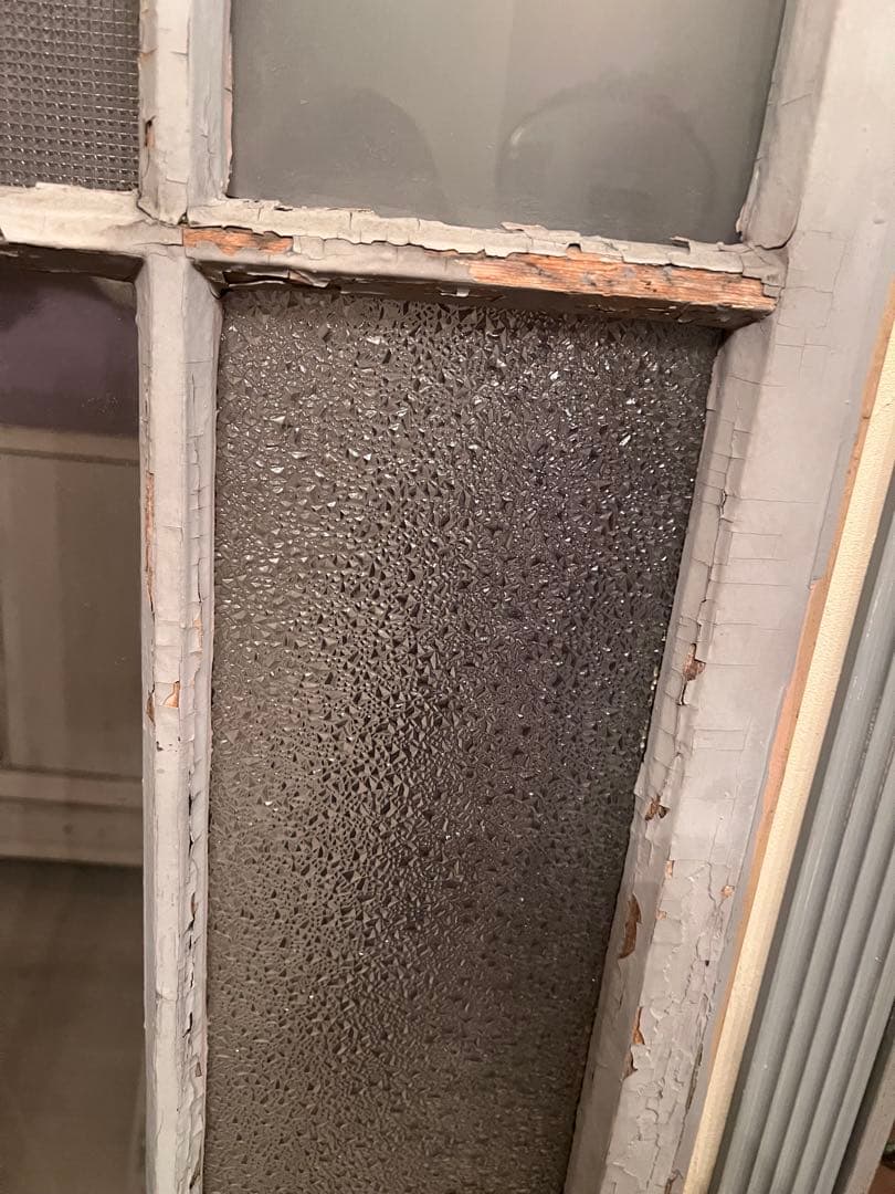 少し大きな古いガラス扉＊レトロ＊古道具