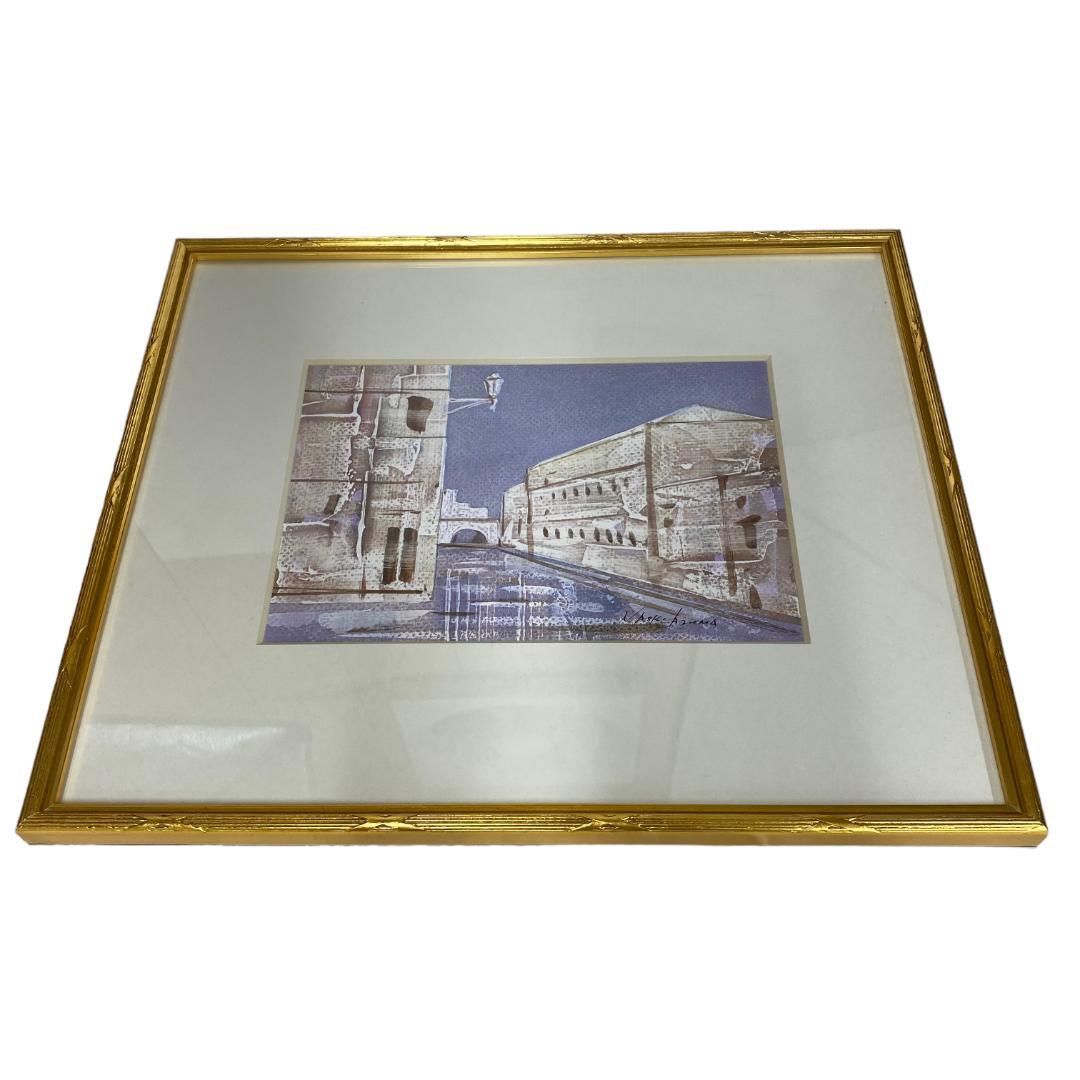 yl52 東直樹 絵画 水彩 小運河 ヴェネツィア 春陽会会員 名古屋画廊