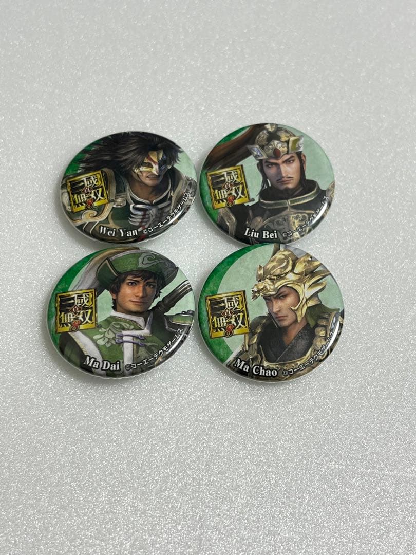 三國無双 試遊缶バッジ 劉備 魏延 馬岱 馬超