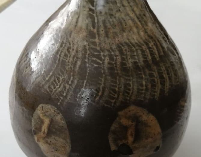 中期唐津　打ち刷毛目文瓶
