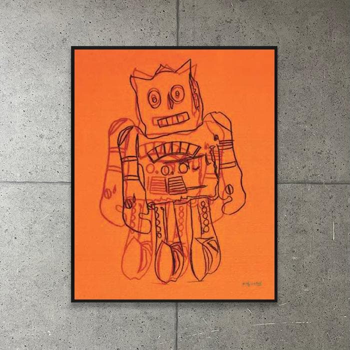 額装品/Robot (Orange)/アンディ ウォーホル/ポスター/インテリア