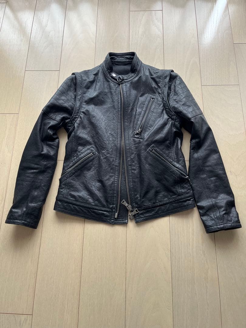 BURBERRY 2way レザー　ライダースジャケット Mサイズ