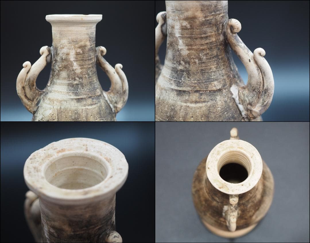 江戸期 木米造 「聾米一枝瓶」