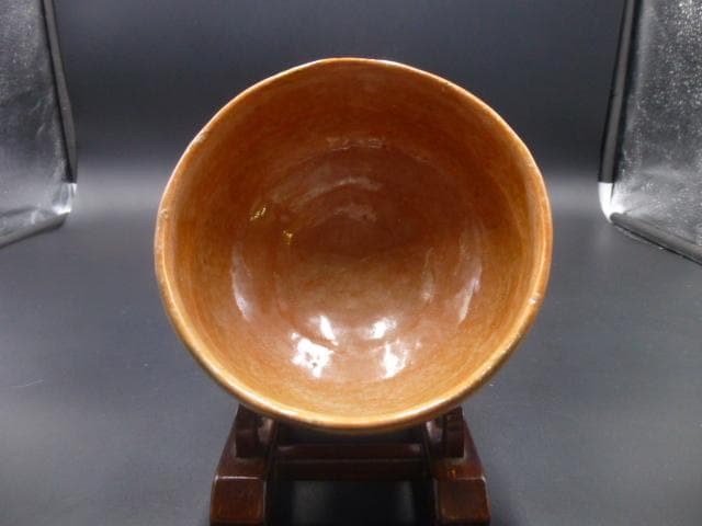 楽吉衛衛門　七代　長入　赤茶碗／九代　了入極め／銘「山錦」／裏千家八代又玄斎極め