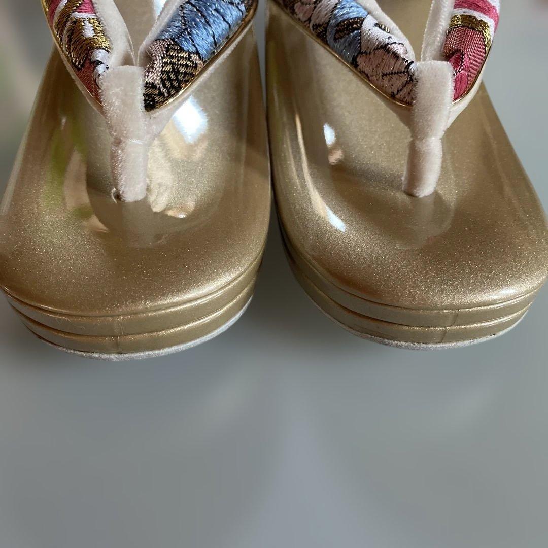 成人式　振袖　日本製　西陣帯地使用　和装バッグぞうりセット　リバーシブル　L