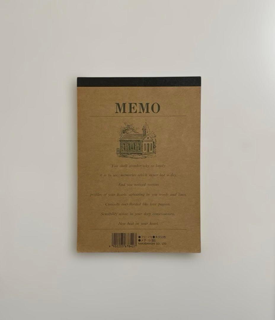 【匿名配送】ナカバヤシ　Nakabayashi メモ帳 文房具　昭和レトロ