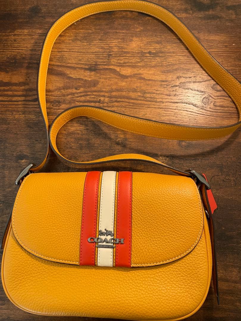コーチ メイシー サドルバッグ カラーブロック レザー