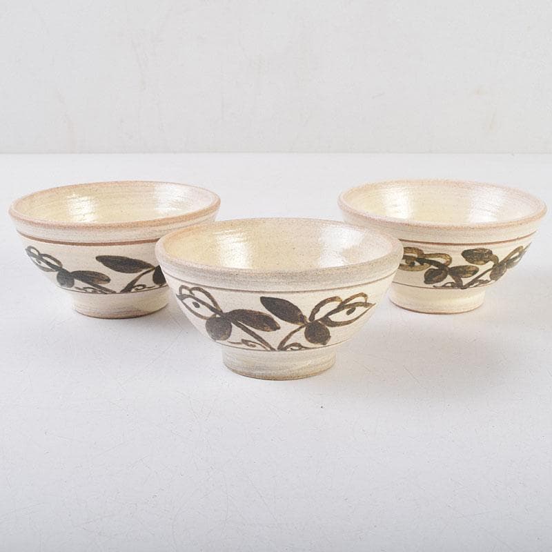 韓国人間国宝　李殷九　粉青刷毛目鐵彩茶碗　六客　共箱　V　R9132