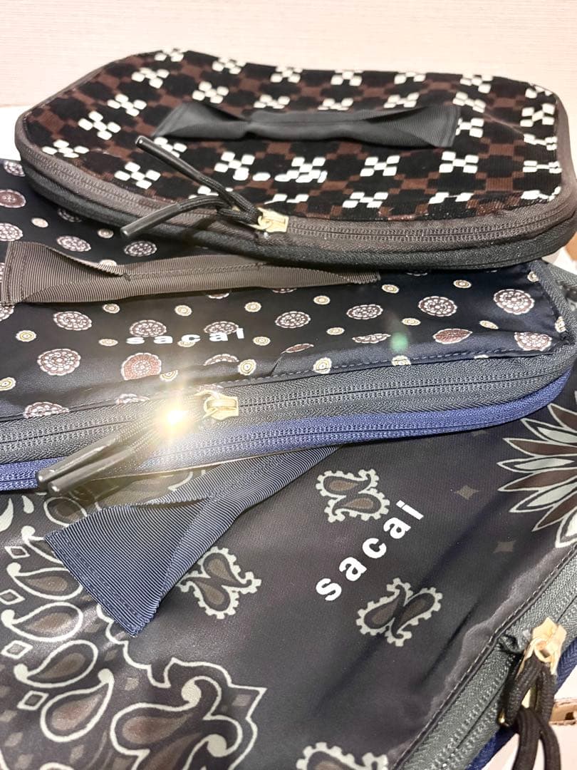 sacai トラベルポーチ 3点セット