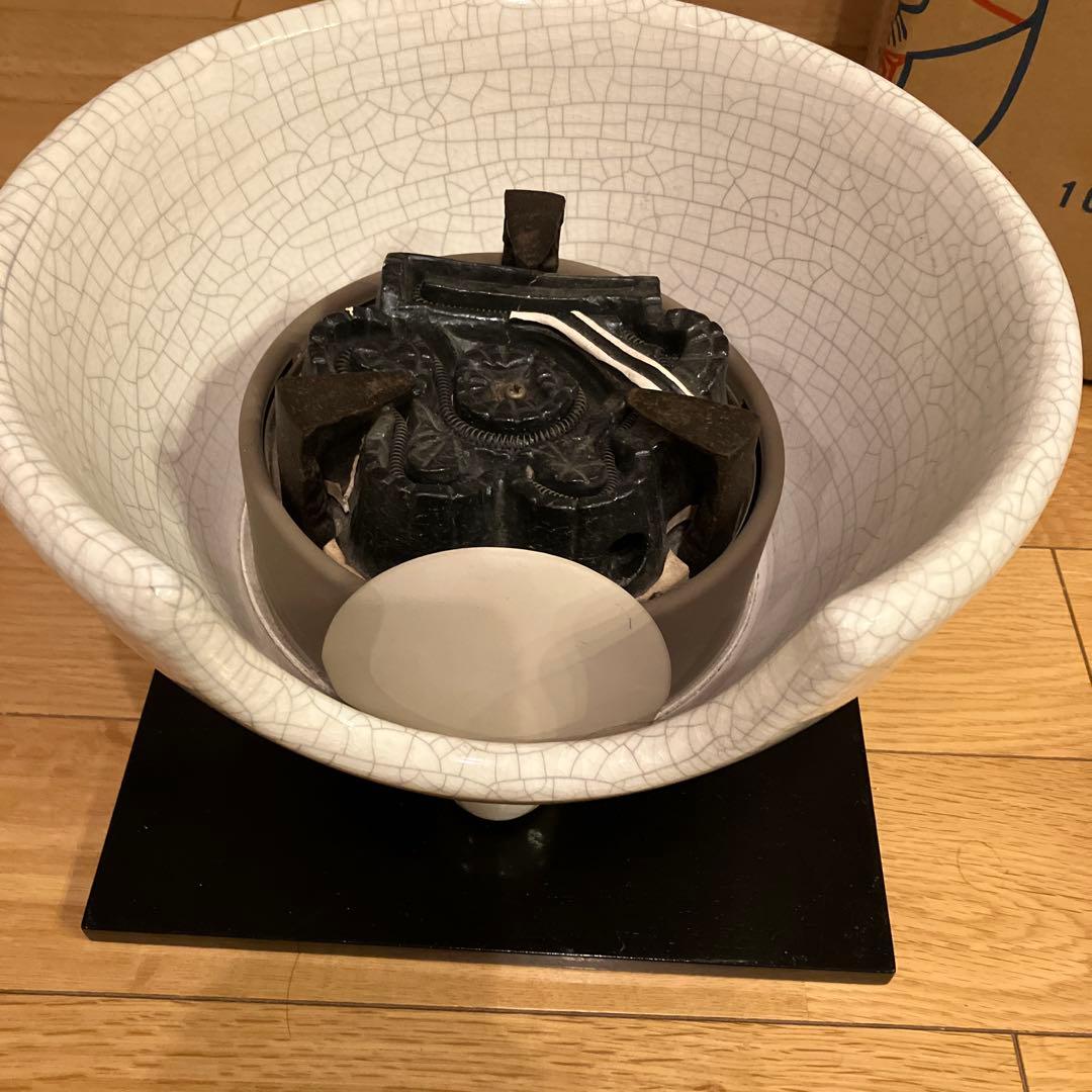 風呂型　電熱器　白さつま　茶道具