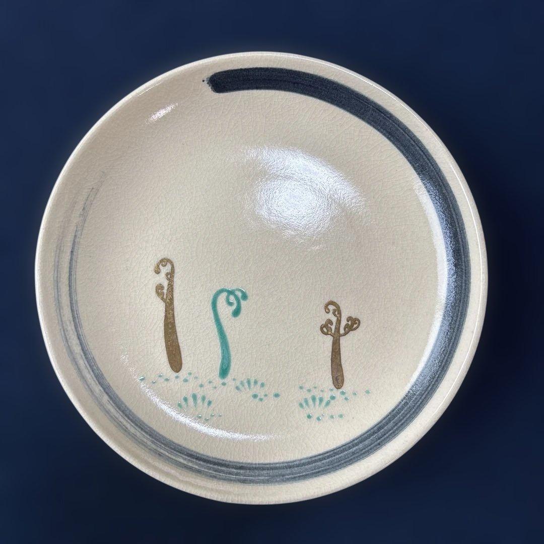 永楽善五郎　即全　仁清写　わらび　銘々皿5客