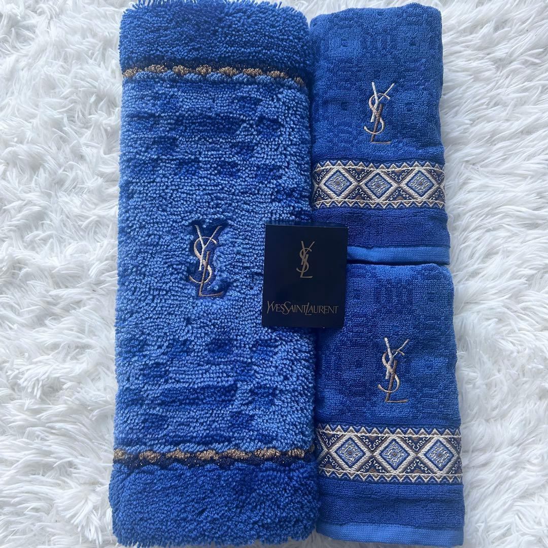 未使用✨レア ３点セット YSL イヴ・サンローラン バスマット フェイスタオル
