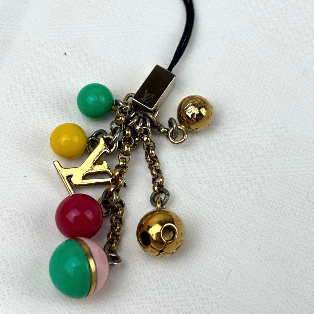 美品！ルイヴィトン マルチカラー ビジュー グルロ鈴 ストラップ チャーム