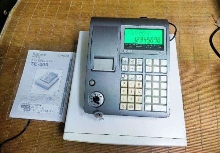 美品カシオレジスター　TE-300　フル設定無料　 送料無料人気　111144