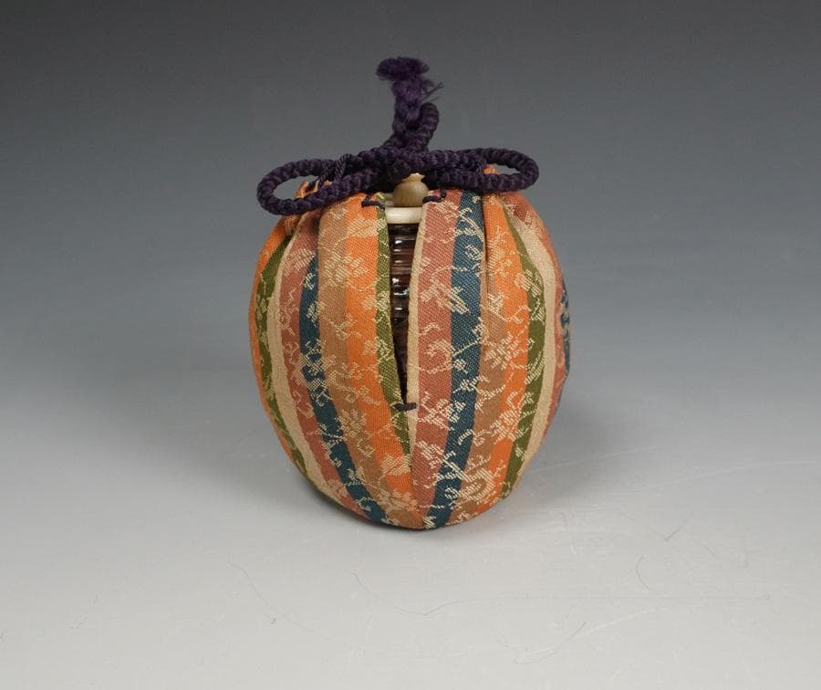 清水茂生古瀬戸茶入 新紹緞子仕覆