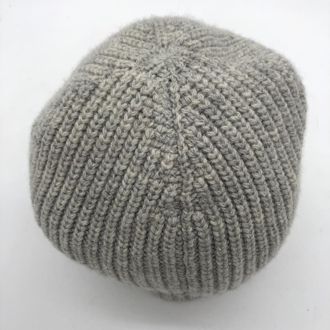 【極美品】 セリーヌ　CELINE グレー ニット帽　ビーニー CELINE