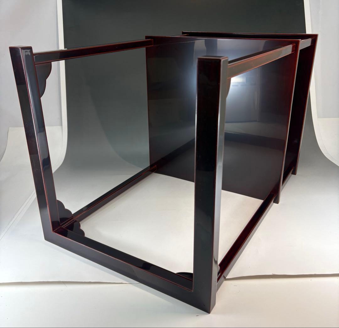 【茶道具】宗明造　溜塗　二重棚（共箱）　組立式 ★送料込★