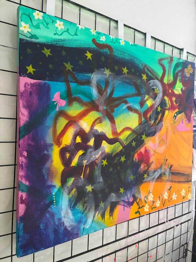 RENA F15サイズ 原画 絵 アート 抽象画 アクリル画 キャンバス