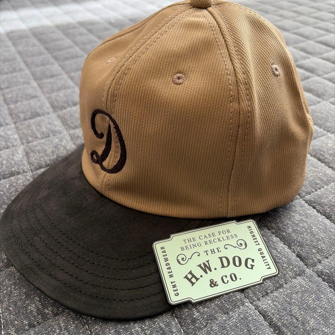 H.W.DOG & CO. ベージュレザーキャップ ONEサイズ
