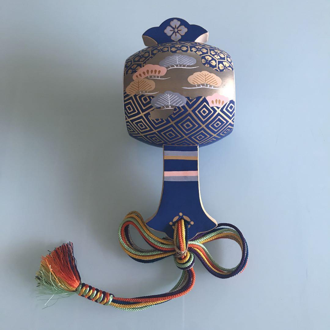 東哉製　新色　宝之槌　打出小槌　置物　京焼