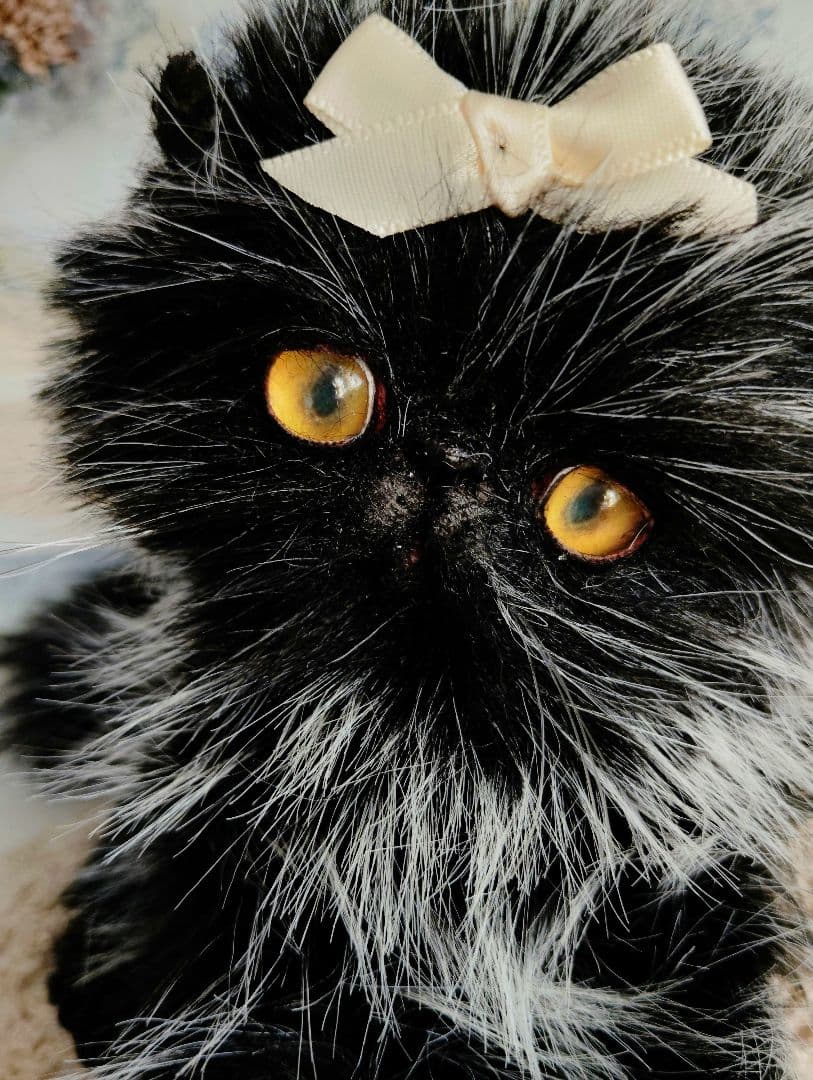 ふわふわ♡黒猫スイーツちゃん♡子猫♡アートドール♡ぬいぐるみ♡