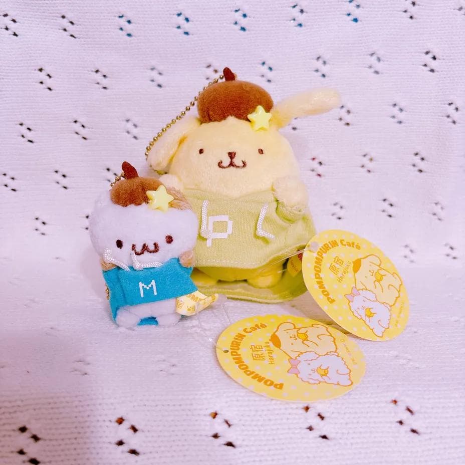 サンリオ　ポムポムプリンカフェ 原宿限定 おそろコーデ 　マスコット　セット