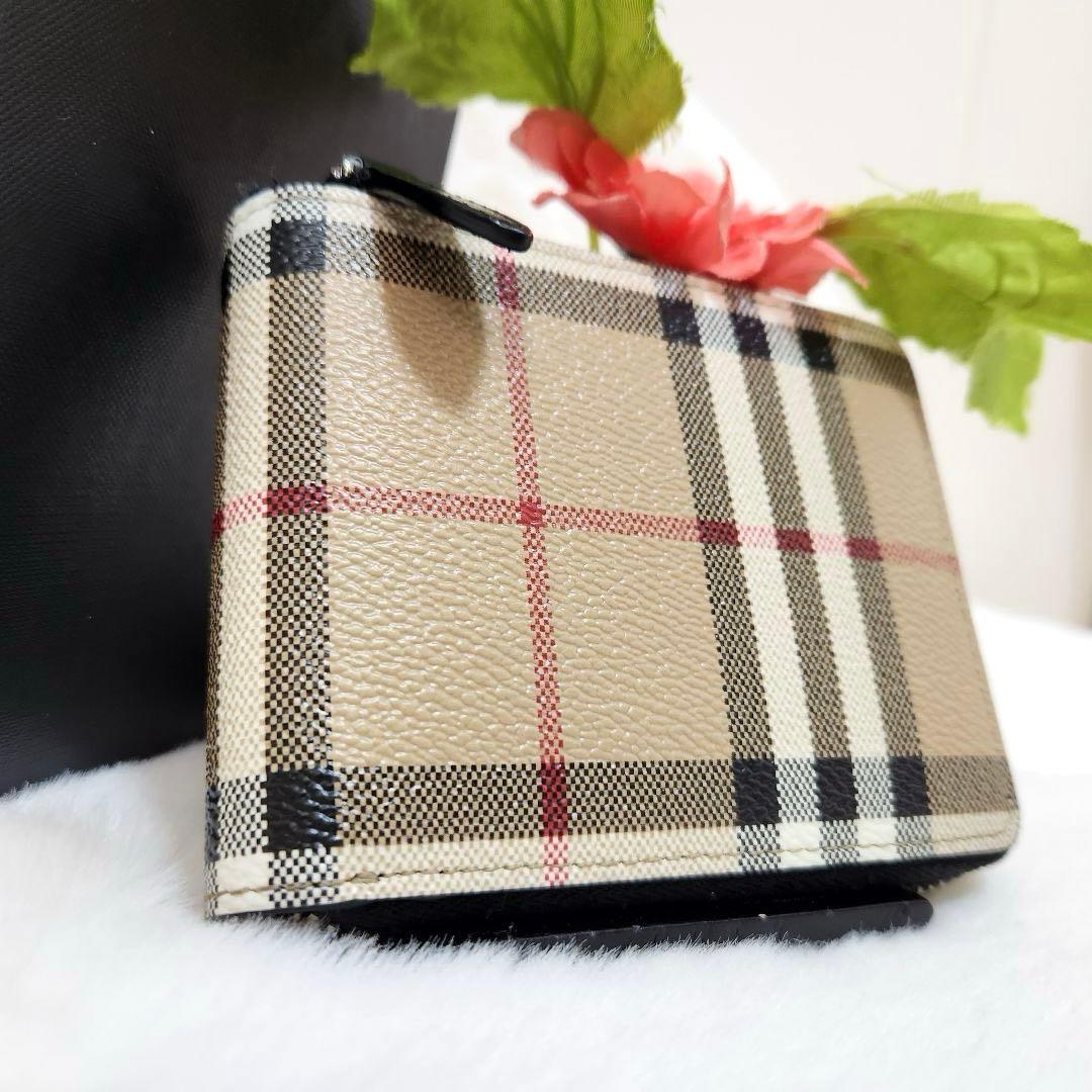 ✨極美品✨バーバリー　二つ折り　フルジップ　ノバチェック　小銭入れ　ケース