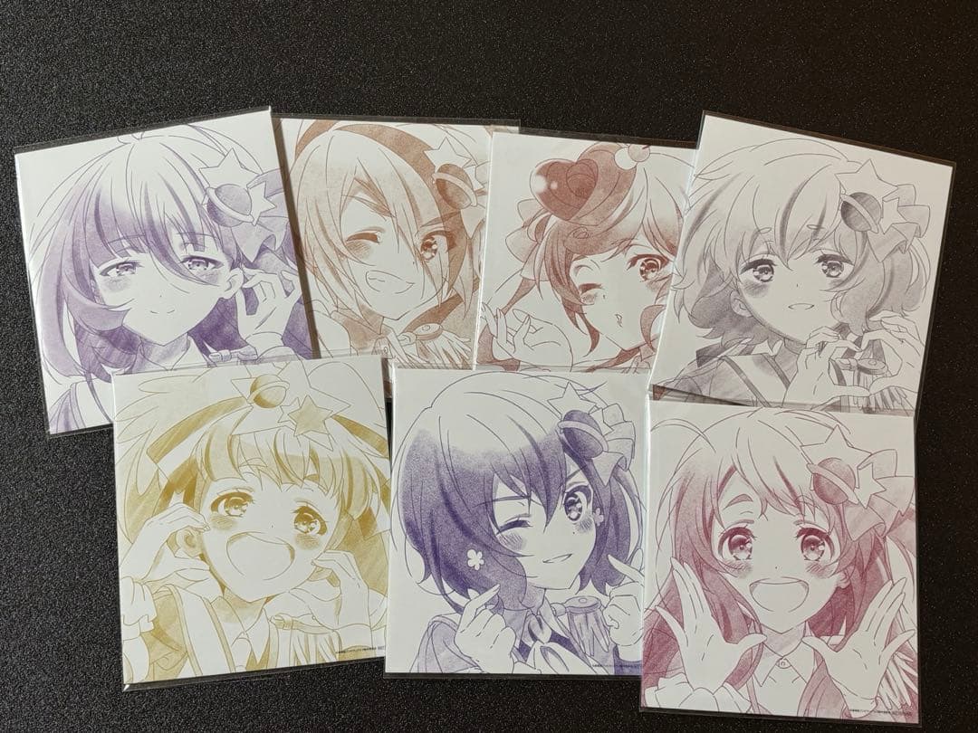 プ*ン様 ゾンビランドサガ　第5弾入場特典　色紙全7種コンプリートセット7枚