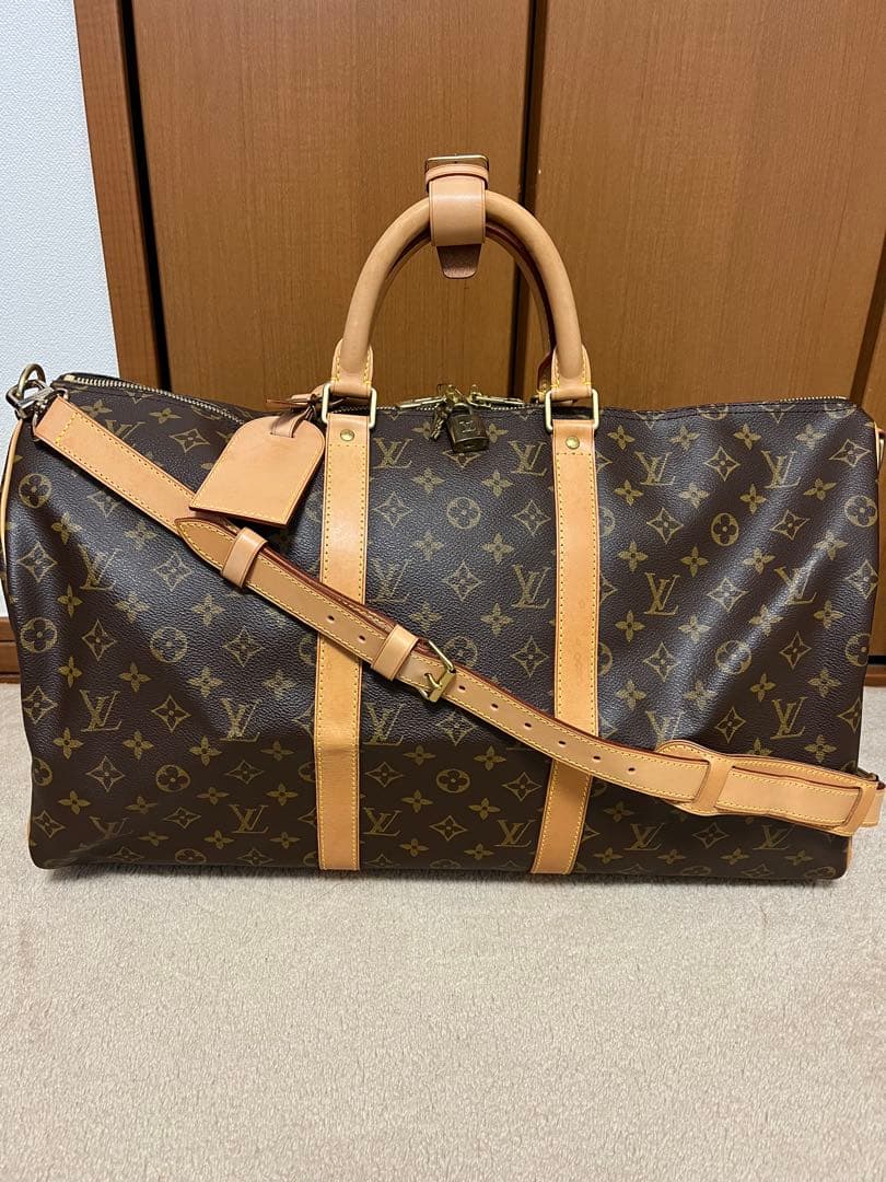 【美品 Louis Vuitton】 キーポル・バンドリエール50