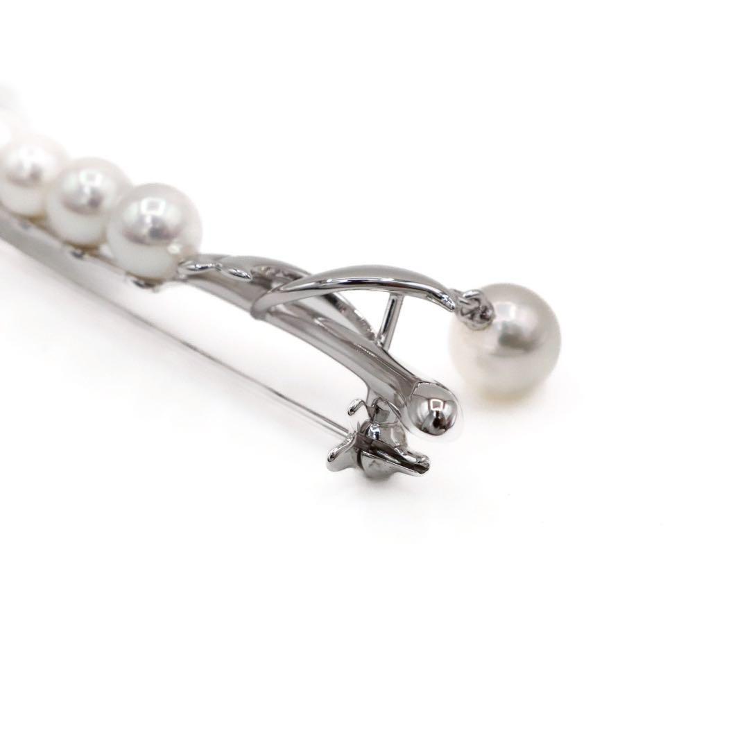 【未使用】MIKIMOTO ミキモト ブローチ パール S刻印 6P シルバー