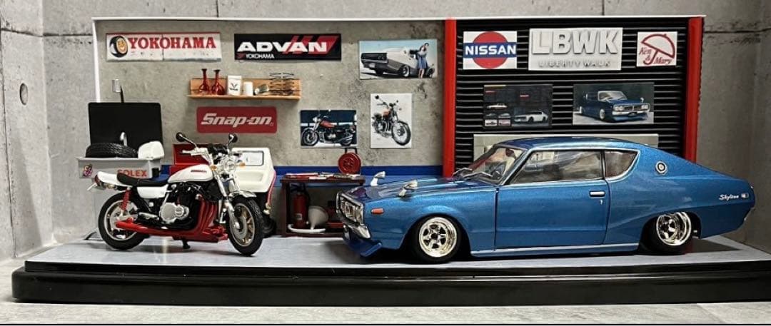アシェット 1/24 スカイラインHT 2000GT-X ケンメリ ケース 付