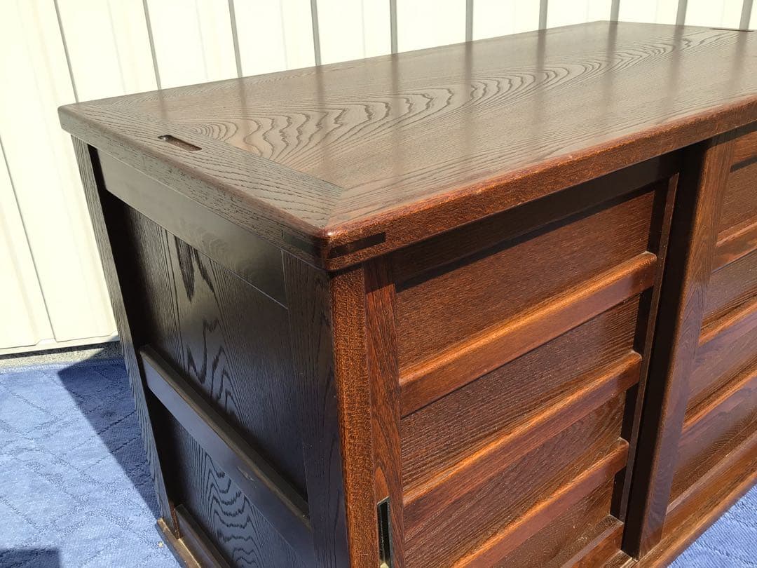 55万相当 高級民芸家具 北海道家具 国産ニレ材使用 遊木民 チェスト 北欧風