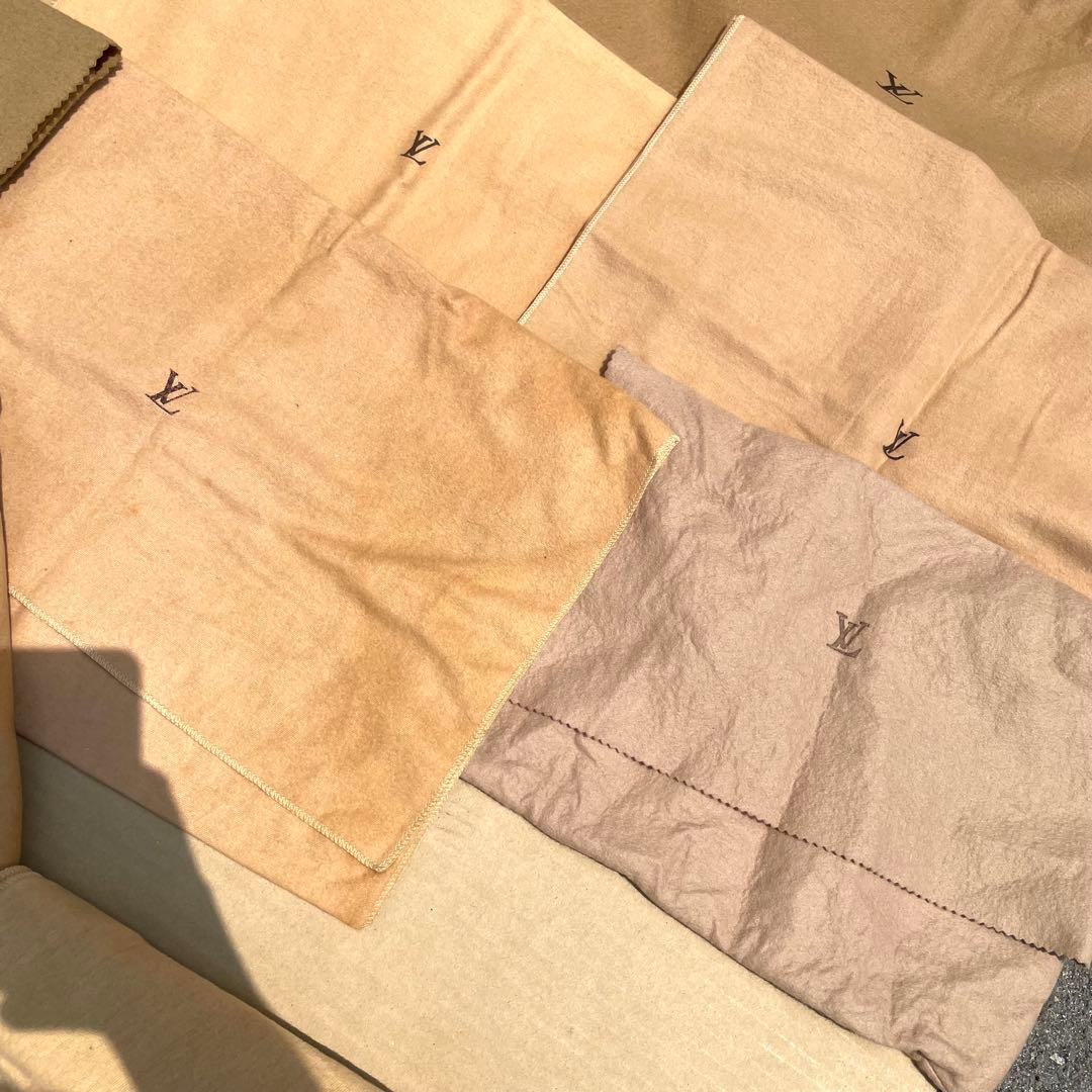 ルイヴィトン LVロゴ ショッパー 保存袋 巾着 ブラウン 大量まとめ 50枚