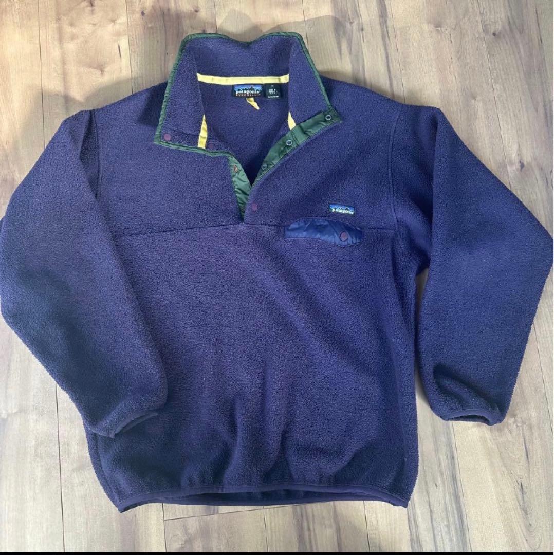 パタゴニア Synchilla フリース M 紫　90年製 スナップT