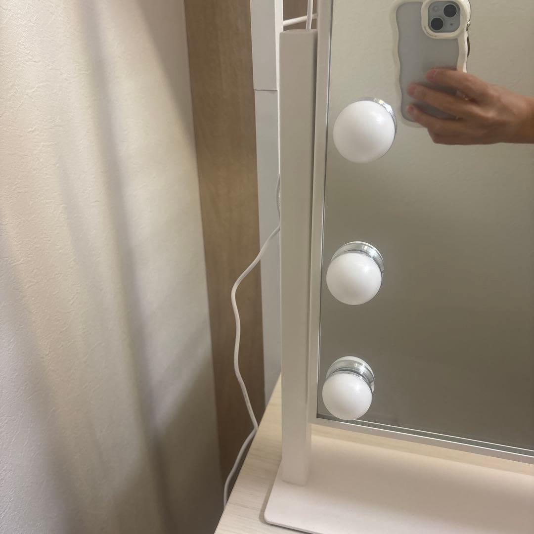 Franc franc ハリウッドミラー　Ｌサイズ　ホワイト