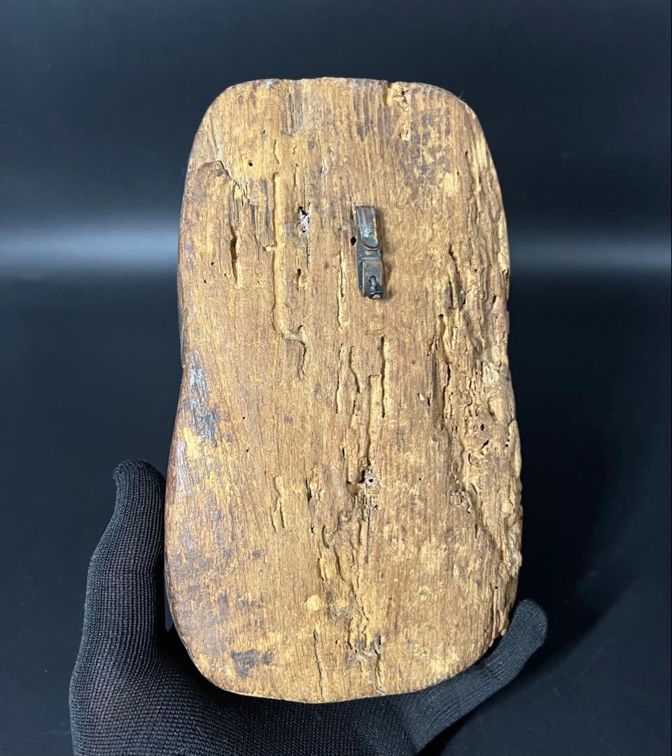 江戸時代 木彫 おかめ（阿亀）面 一木彫 民間信仰彫刻 古民藝美術品◎古美術庵々