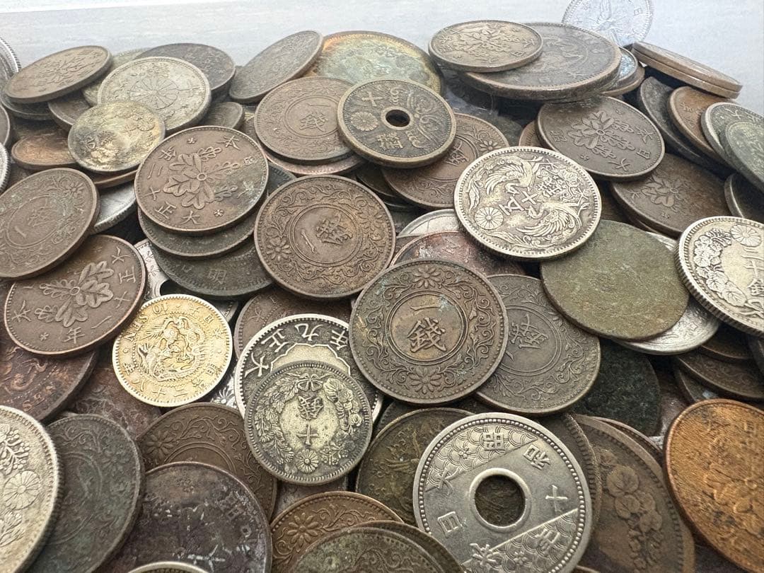 古銭まとめ　1835g 銀貨　銅貨　大量