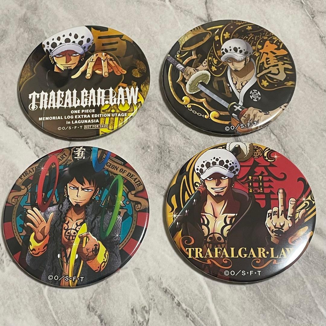 缶バッジ 4点 トラファルガー・ロー 輩缶バッジ ワノ国 ラグナシア