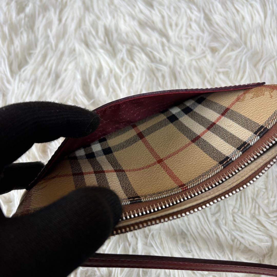 ✨️極美品 バーバリー ノバチェック シャドーホース PVC アクセサリーポーチ