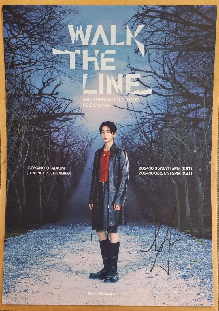 【ENHYPEN】ヒスン 直筆サイン入り ポスター　WTL
