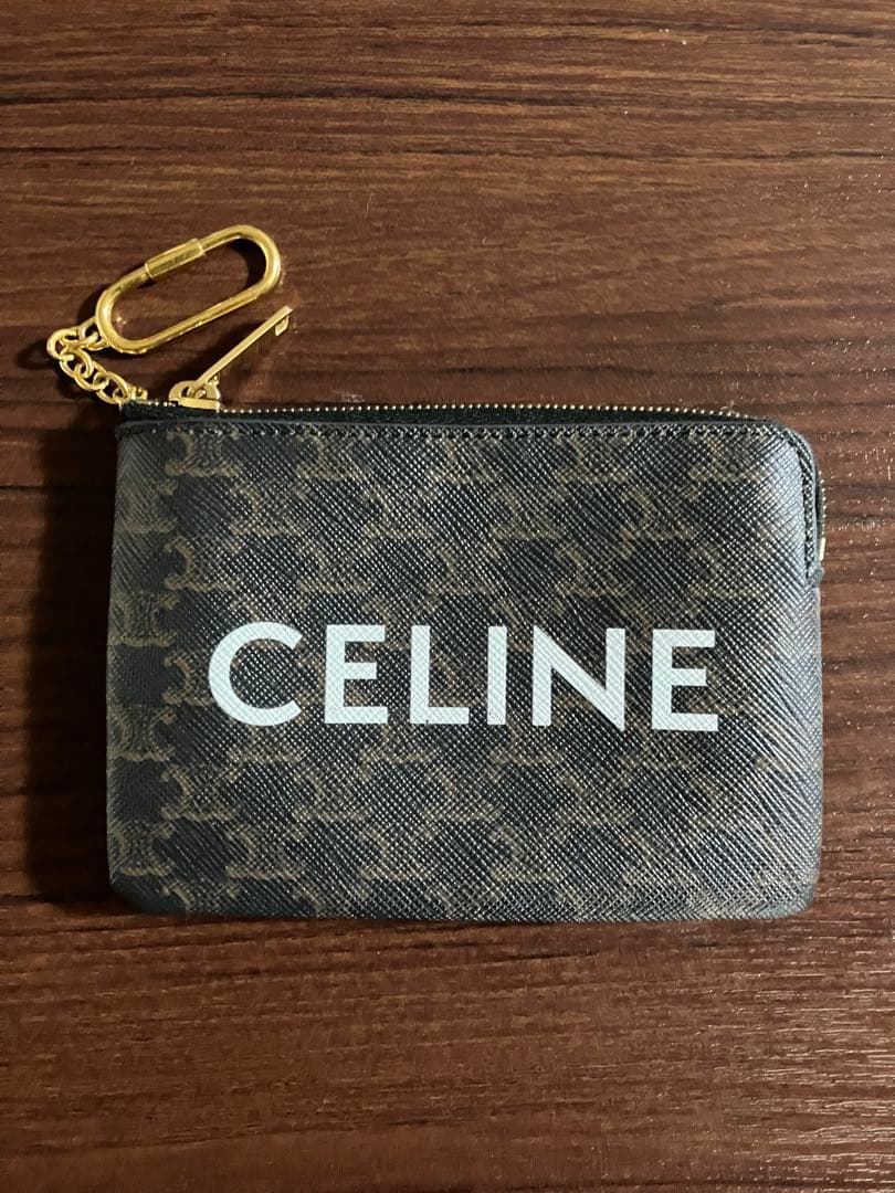 CELINE プリント入りトリオンフキャンバス ケース パスケース