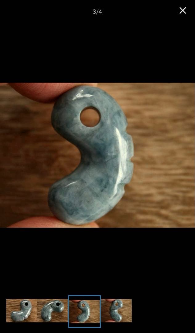 糸魚川翡翠‼️青翡翠‼️勾玉‼️希少‼️高品質‼️正規品‼️元枠 作‼️大18.1g‼️破格出品