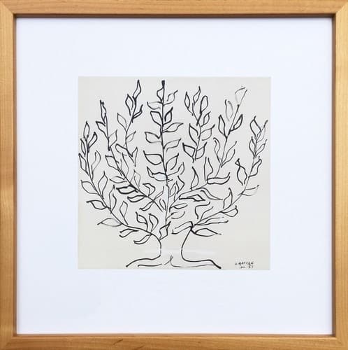 マティス 「Le platane」（プラタナス）額付　ナチュラル　アートプリント