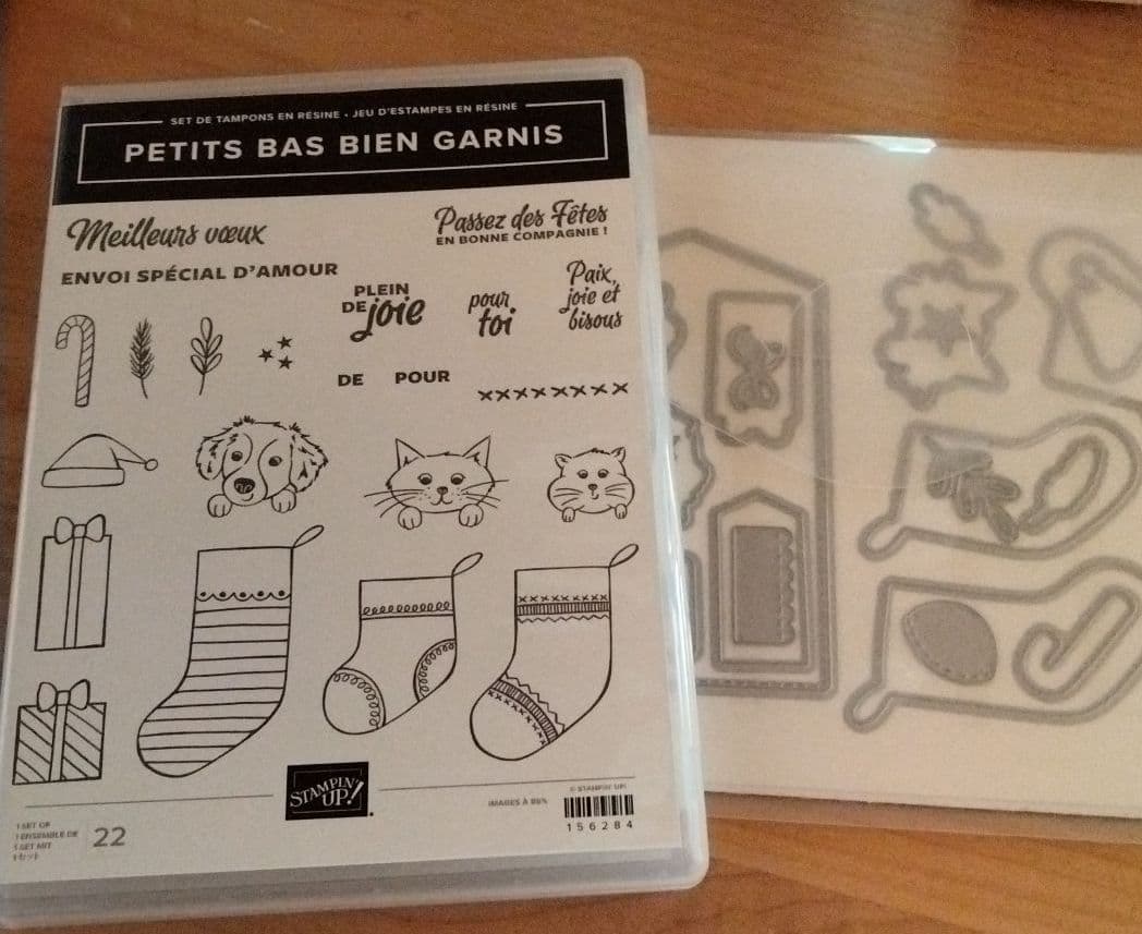 お値下♡未使用　スタンピンアップ　フランス語　猫と犬　クリスマス